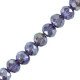 Faceted glass rondelle beads 8x6mm Amethist ab